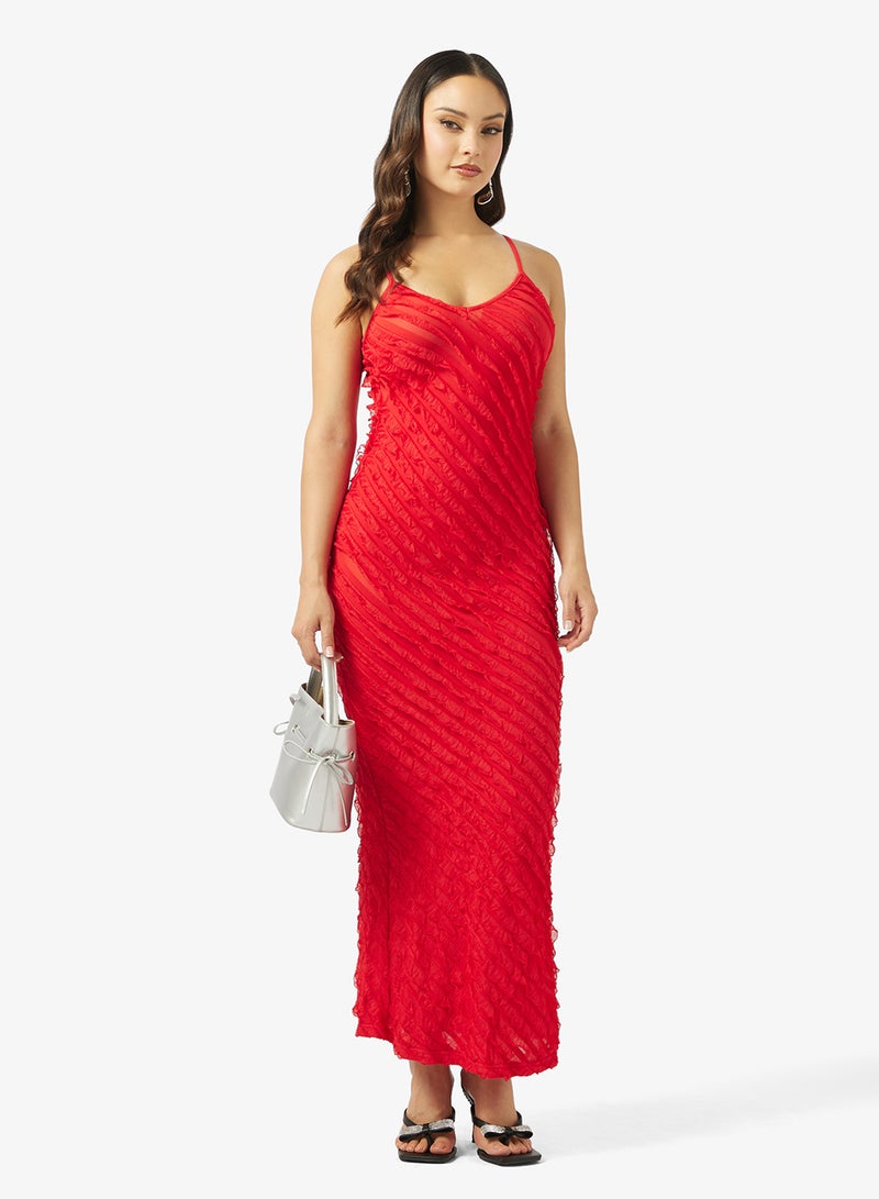 جينجر فستان أطفال بحمالات مكشكش - Image 4